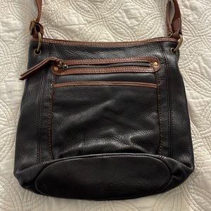 The Sak crossbody bag in great condition two toned brown leather nice!